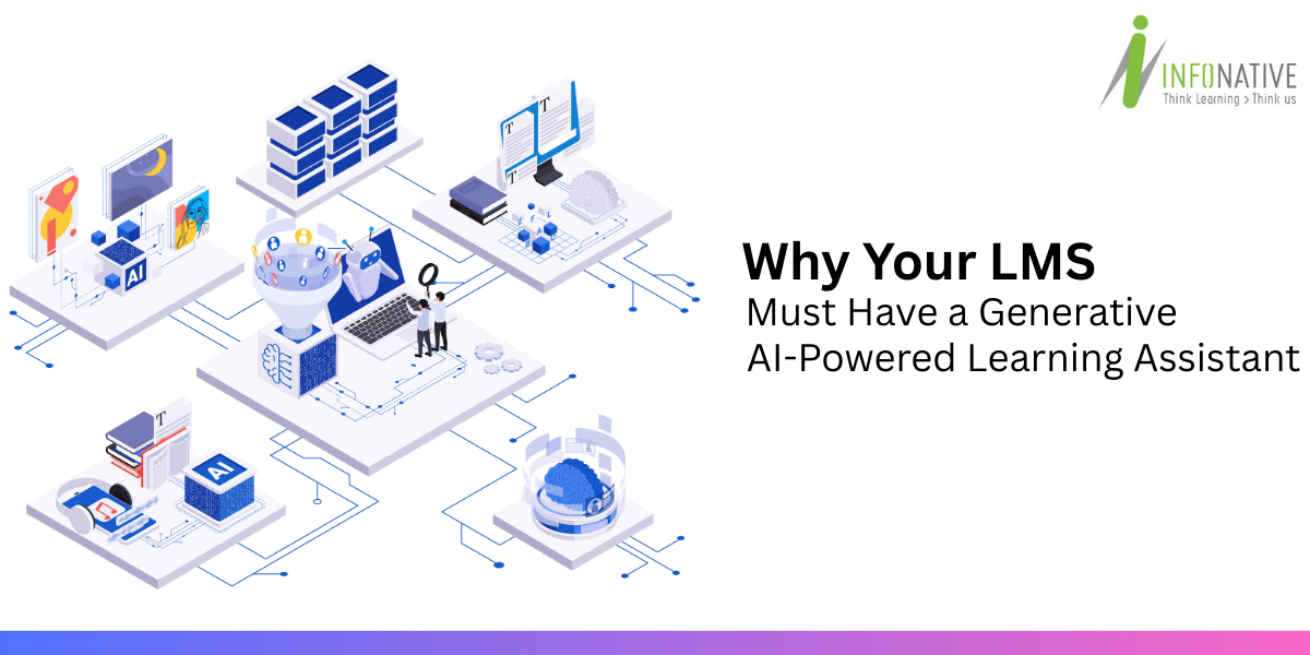 Why Your LMS Must Have a Generative AI-Powered Learning Assistant - Infonative Blog Card Image